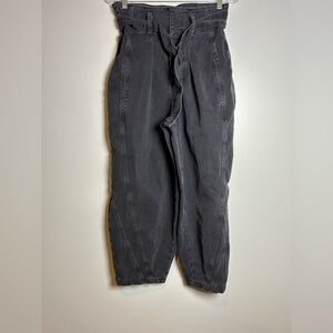 Free people We The  free balloon barrel Pants - black high waist tie size XS